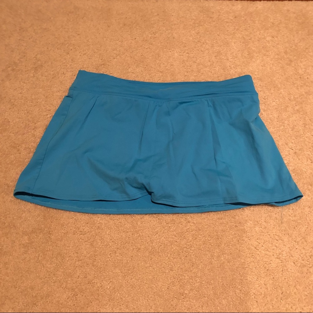 Lands’ End Women’s Blue Swim Skirt